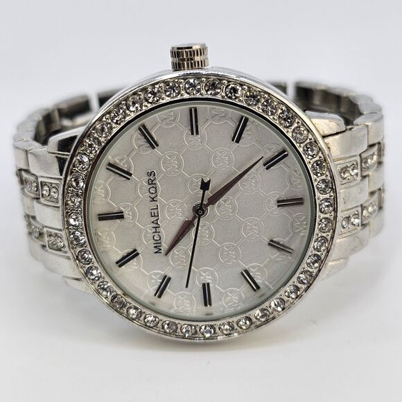 Michael Kors Silver Women's Watch with Crystal Accents - Picture 1 of 13